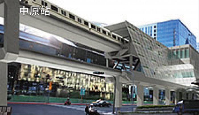 採高架疊式月台，長度約121公尺、寬約9公尺，高約24公尺。