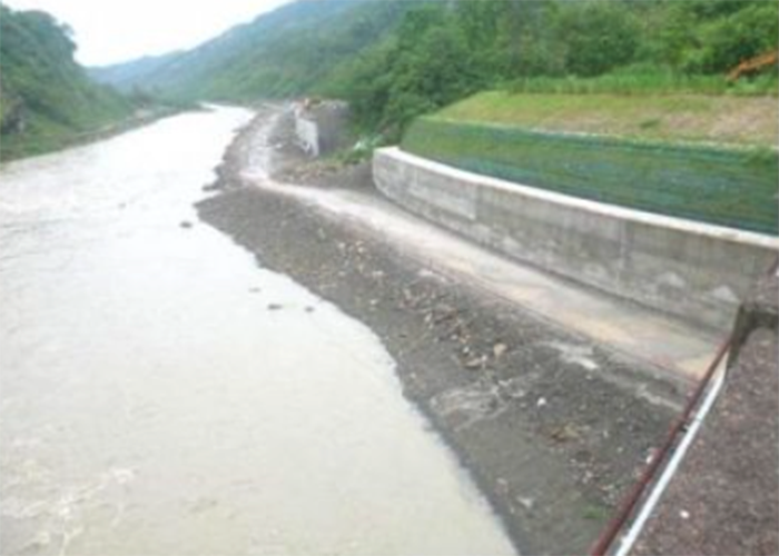左右兩岸護岸設置總長度約1.14KM