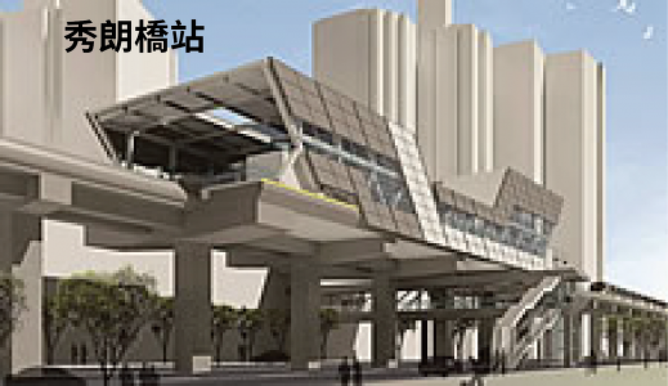 屬高架側式月台車站，長度約92公尺、寬約21公尺、高約24公尺。